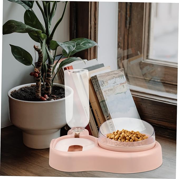 1pc Automatic Pet Water Feeder Dual Bowls Non- Design for Cats and Dogs Easy to Pet Supply for Home Use
