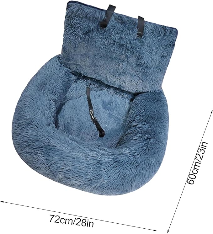 Dog Car Carrier Seat – Large Console Booster Seat, Soft Detachable Pet Carrier, Washable Dog Travel Bed | Pet Booster Seat with Leash & Strap, Washable Dog Car Seat, Safe Dog Car Seat for Travel