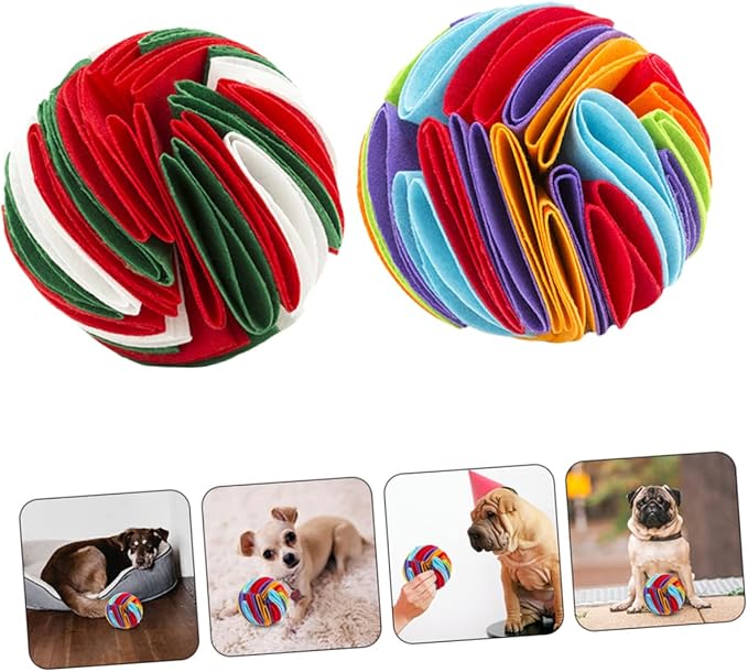 FRCOLOR 4pcs Pet Sniff Chewing Toy for Dogs Encourages Natural Foraging Skills Felt Material for Interactive Play and Reducing Boredom