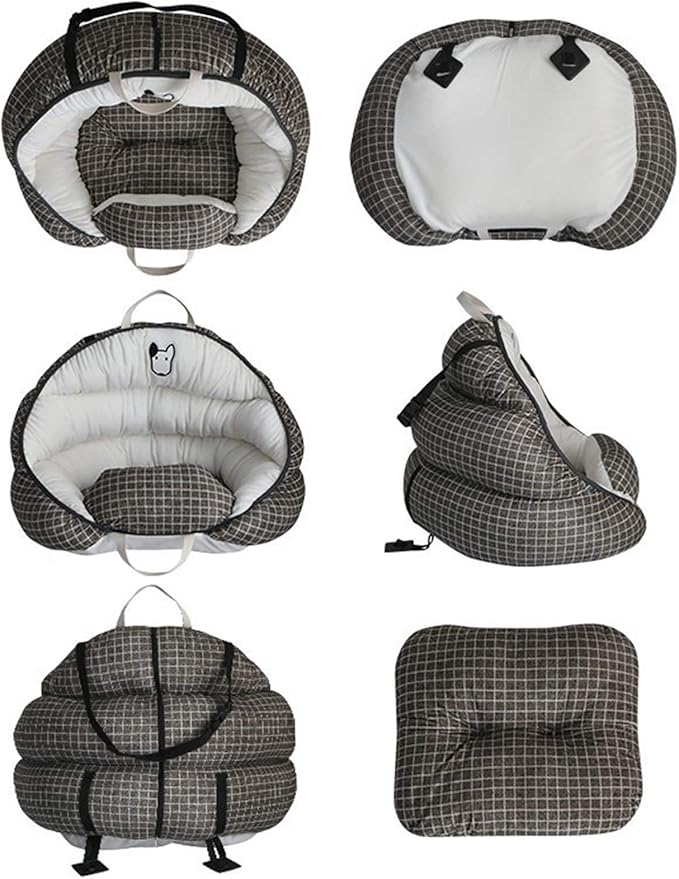 Dog Car Seat Puppy Booster Seat Portable Pet Handbag Safety Seat Travel Bed Carrier Bag for Small and Medium Dogs Up to 30 Lbs with Harness Leashes,Removable Washable Cushion