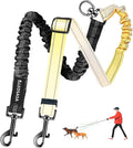 Double Dog Leash for Two Dogs - Gradient Color No Tangle Swivel Dog Coupler with Heavy Duty Clip, Size Adjustable Bungee Leash Attachment for Small, Medium, Large 2 Dogs, Style 3