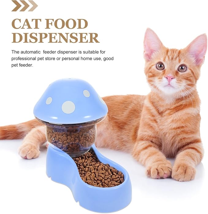 POPETPOP Automatic Cat Feeder Gravity Design Pet Food Dispenser for Cats and Dogs Durable and Easy to Fill Convenient Feeding for Home Use