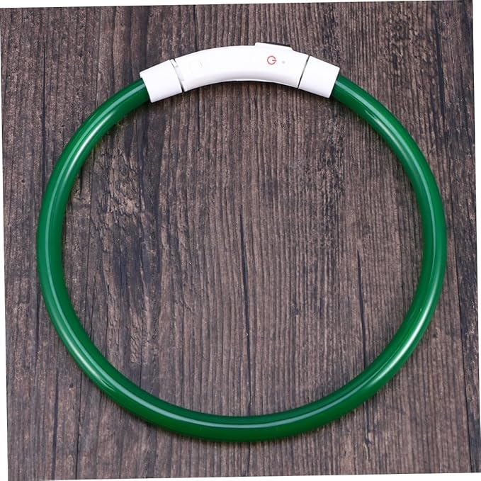 POPETPOP Glowing Led Dog Collar Rechargeable Silicone Pet Collar Night Safety Accessory