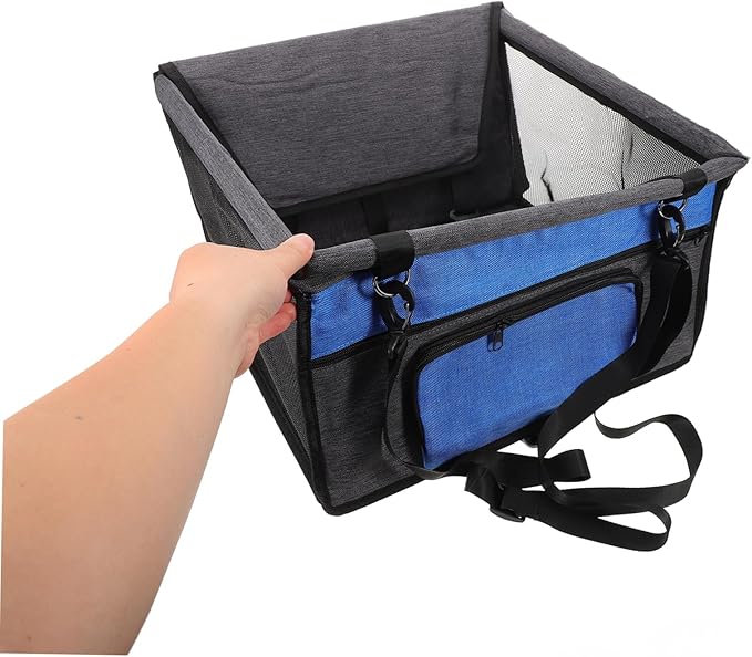 Front Pocket Dog Car Seat with Safety Rope Portable Travel Seat for Cats and Dogs and Breathable Pet Cushion Easy to and Install