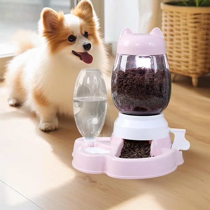 Automatic Dog Feeder | Dog Treat Puzzle Slow Feeder Water Dispenser | Interactive Toys, Puppy Puzzle Toys Push-Type, Large Capacity, Enrichment Pet Supplies