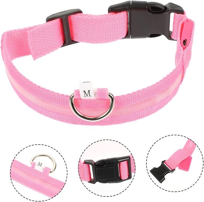 KESYOO 1set Pet Dog Collar Led Flashing Necklace for Rechargeable Glow The Dark Pet Accessory Material for Night Visibility