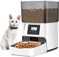 4L Automatic Cat Feeder Dog Food Dispenser with Timer and Voice Recording 10s and 1-6 Meals a Day/1-20 Servings Per Meal for Small and Medium Pets
