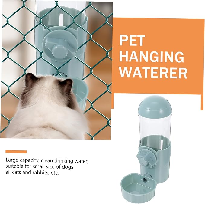 Happyyami Automatic PET Water Feeder for Cats Dogs Hanging Design Tip Plastic Water Dispenser for PET Feeding Supplies