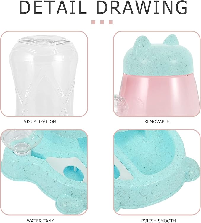 1pc Automatic Dog Water Dispenser and Food Feeder Bowl Pet Water Bowl for Dogs and Cats -Spill Design Easy to High-Density Material for Feeding and Hydration