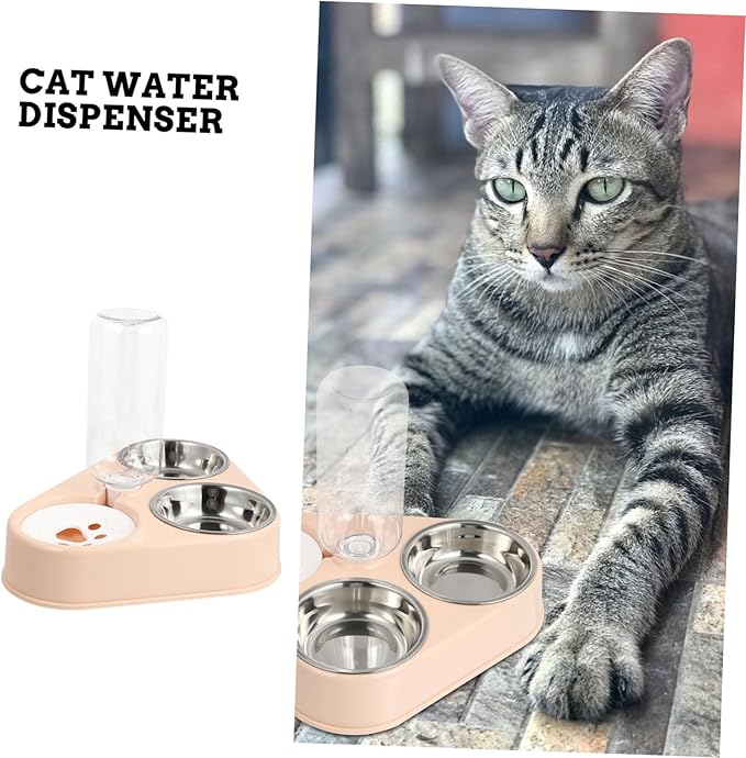 YARNOW Automatic Pet Water Dispenser Capacity and Non-Slip Stainless Steel Bowls for Cats and Dogs Easy to Water Feeder and Dog Bottle