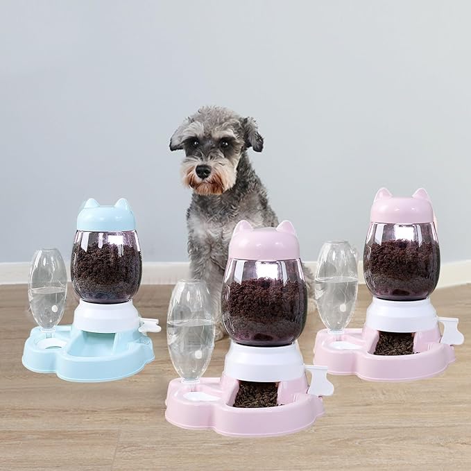 Automatic Dog Feeder | Dog Treat Puzzle Slow Feeder Water Dispenser | Interactive Toys, Puppy Puzzle Toys Push-Type, Large Capacity, Enrichment Pet Supplies