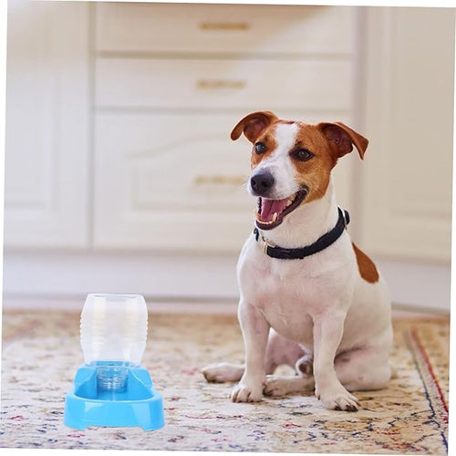 2pcs Blue Pet Water Feeder Bowl Creative Drinking Tool for Dogs and Puppies Smooth Surface Unique Design Safe for Home and Pet Shops Convenient Automatic Water Dispenser
