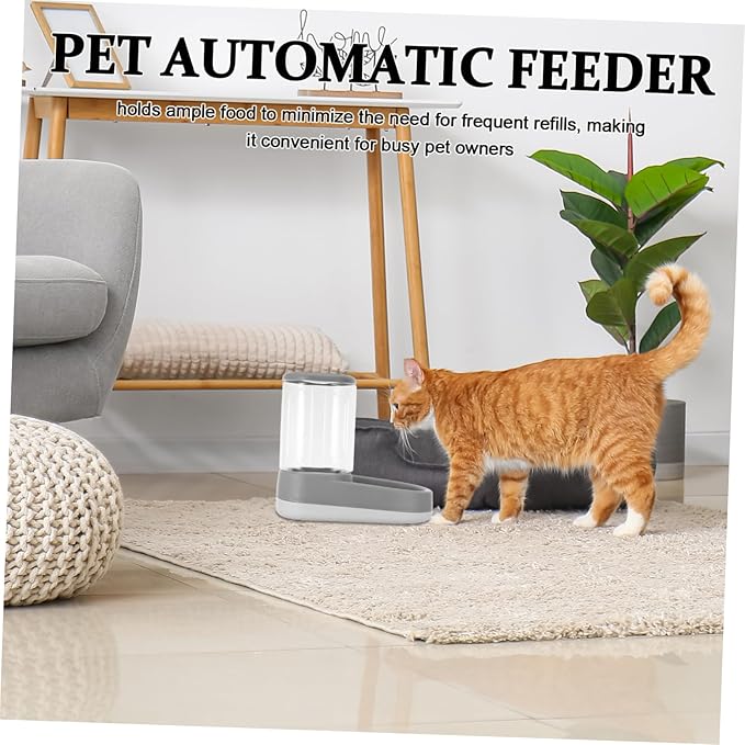 Pet Automatic Food Feeder and Water Dispenser for Dogs and Cats Portion Control and Timed Feeding Elegant for Small and Pets
