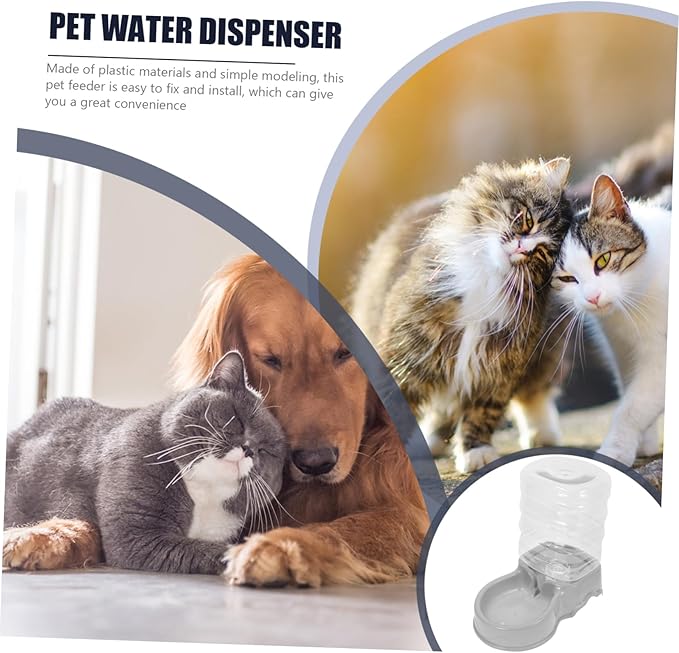 Automatic Pet Water Dispenser for Cats and Dogs Convenient Gravity-fed Feeder Bowl Capacity Design for Indoor Use
