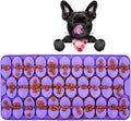 Silicone Snuffle Mat for Large Dogs, Dog Lick Mat Slow Feeder, Pet Licking Treat Mat with Suction Cups for Smell Training Slow Eating, XL Purple