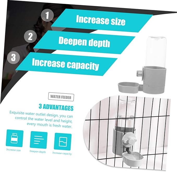 TOYANDONA Automatic Dog Waterer Hanging Drinking Fountain for Dogs Material Easy to Clean Adjust Pet Feeder Bowl for Cats Rabbits
