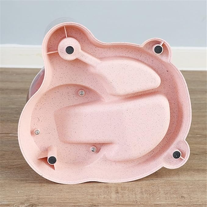 Automatic Cat Feeder Pet Dog Food Storage Bowl Water Dispenser Set Cute Automatical Dog Cat Feeder with Water Bottle, Water Dispenser Pet Water Food Dish for Cats,Puppy, Rabbit Grey Color