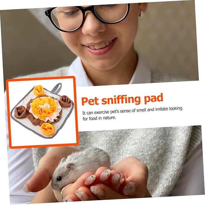 Hemoton Reusable Snuffle Mat for Dogs Training Pad Hanging Rope Pet Foraging Cushion
