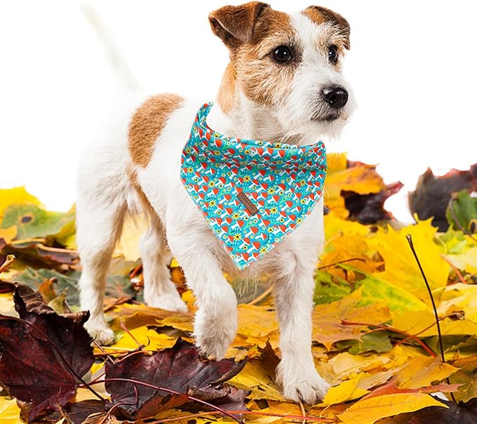 Lionheart Glory Soft Dog Scarf, Washable Fall Bib Scarf, Adjustable Square Bandana for Small to Large Dogs