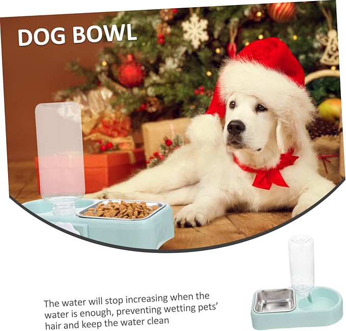 Hanging Automatic Water PET Bowl Detachable Dog and Cat Feeder Dual Bowls Fall Design for Indoor and Outdoor Use