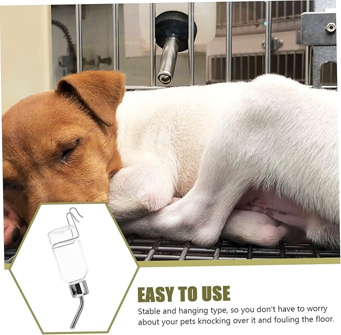 Pet Automatic Water Feeder for Dogs and Cats Non-Leak Hanging Dispenser Nozzle for Pets Convenient Cage Accessory
