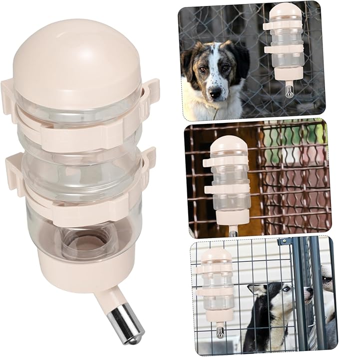 BESPORTBLE Automatic Pet Water Dispenser for Dogs and Cats Water Bottle with Stainless Steel Nozzle Easy to Install Pet Waterer for Cages and Travel