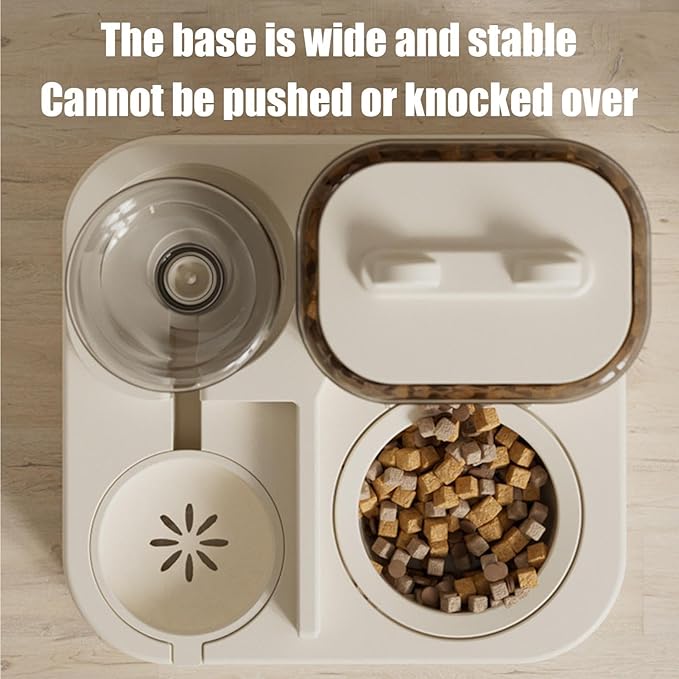 Automatic Dog Feeder - 2 -in 1 Puppy Feeder with Food Bowl | Large Capacity Cat Food Dispenser | Pet Feeder | Multifunctional Pet Food Storage for Small Medium Dogs and Cats