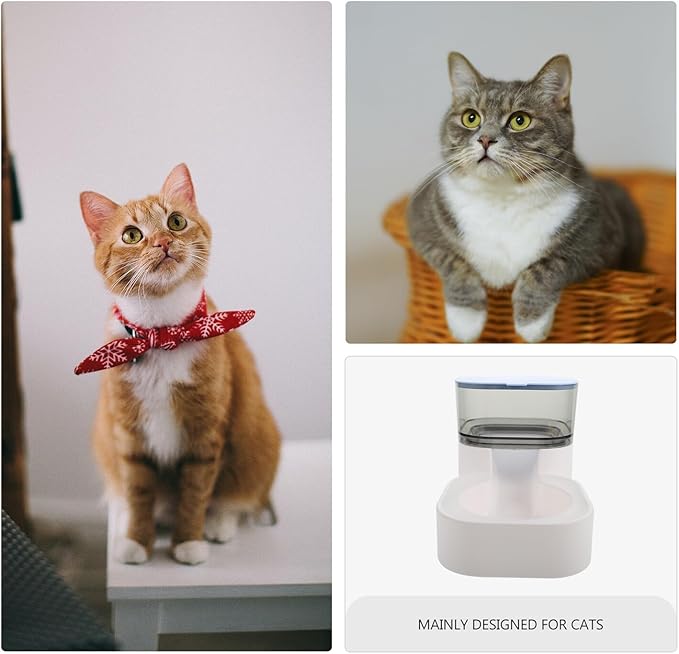Healifty Automatic Pet Feeder Bowl with Detachable Food Container Non-Slip Blue Cat and Dog Food Dispenser Washable Household Feeding Supplies for Pets