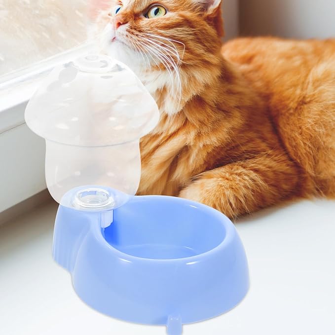POPETPOP Automatic Pets Feeder and Water Dispenser, Dog Cat Feeding Bowl Gravity Dog Feeder for Small to Large Pets Dogs Cats