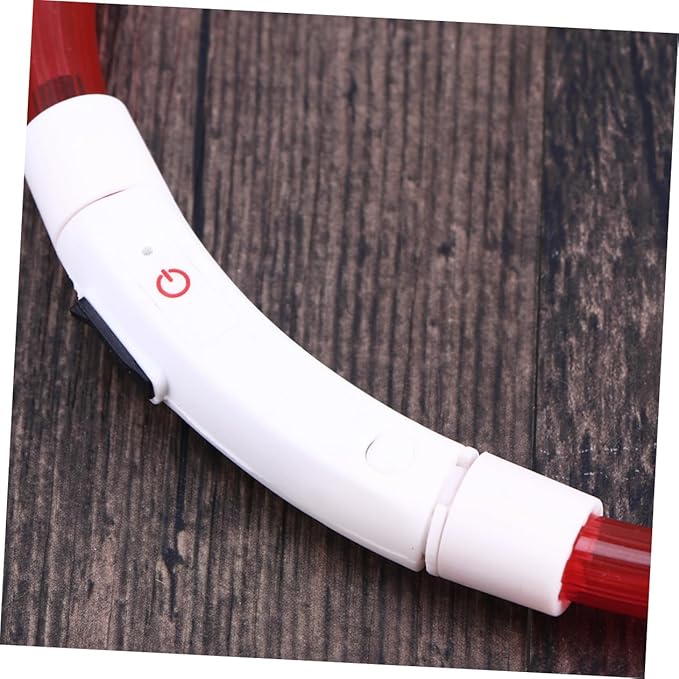 UPKOCH Led Dog Collar USB Rechargeable Light Glowing Pet Collar for Night Safety Red and Flexible Design for Enhanced Visibility
