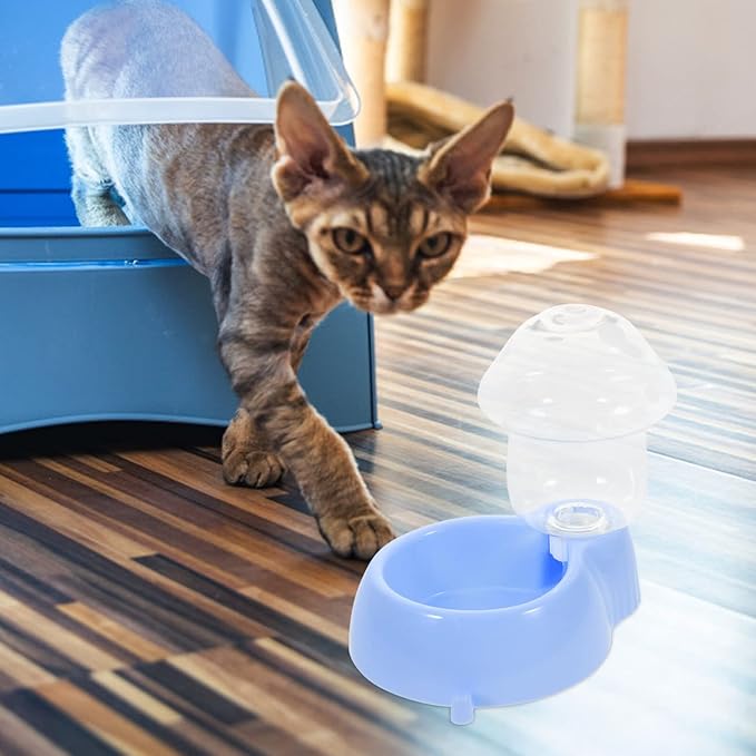 POPETPOP Automatic Pets Feeder and Water Dispenser, Dog Cat Feeding Bowl Gravity Dog Feeder for Small to Large Pets Dogs Cats