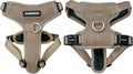 DJANGO Tahoe No Pull Dog Harness – Escape-Proof Dog Harness for Small & Medium with Front & Back Clips for Everyday Use – Adjustable, Padded, Reflective, Secure Fit, Easy On/Off – Sandy Beige, Medium