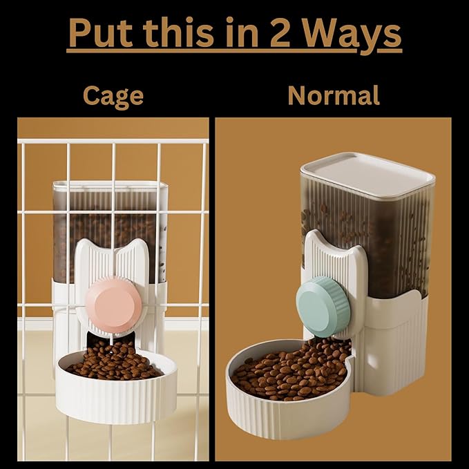 Jainchan® Pet Cat Dog Normal/Hanging Automatic Water Drinking/Food Dispenser Container Washable | Pet Food Container Dog Food Container | Dog Assecories | Gift for Dogs | Food 1 Litter