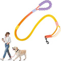 Hands Free Dog Leash Dual Handle, Wearable Leashes for Dog, Padded Waist Belts and Rotating Metal Clip,for Medium Large Dogs (18+ lbs) Walking Training Running (Yellow-Orange, 4.5 FT)
