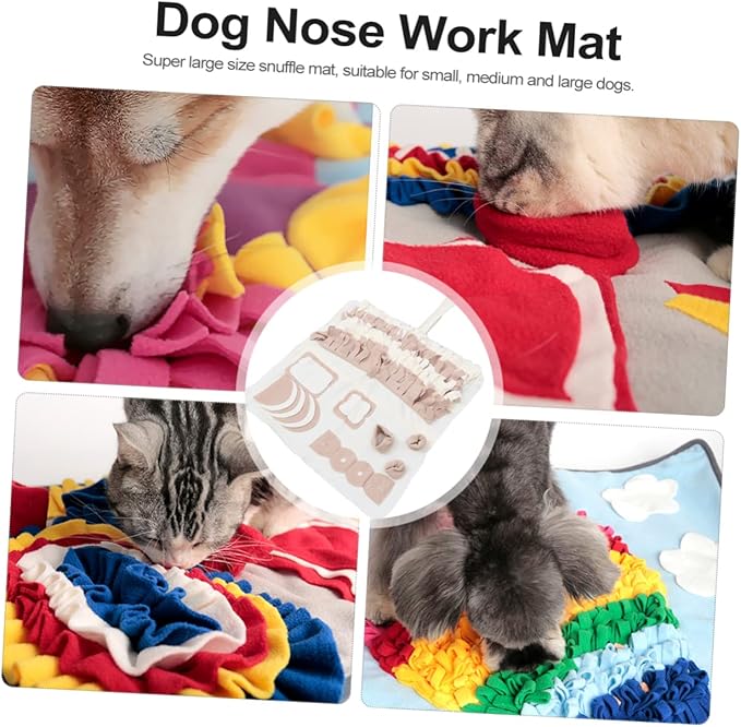 Pet Feeding Mat Snuffle Design Plush Dog Training Pad for Nose Work Behavior Improvement