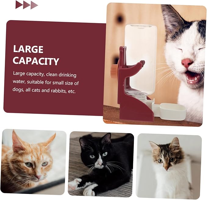 BESPORTBLE 3pcs Automatic Pet Water Dispenser for Dogs and Cats Hanging Water Bowl Easy to Install for Cages Design Spills Suitable for Rabbits and