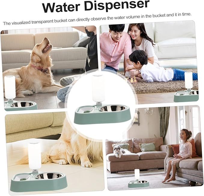 Kisangel Automatic Water Feeder for Dogs and Cats Durable Dual-use Pet Bowl with Capacity Lightweight Design Convenient Water Dispenser for Easy Pet Hydration