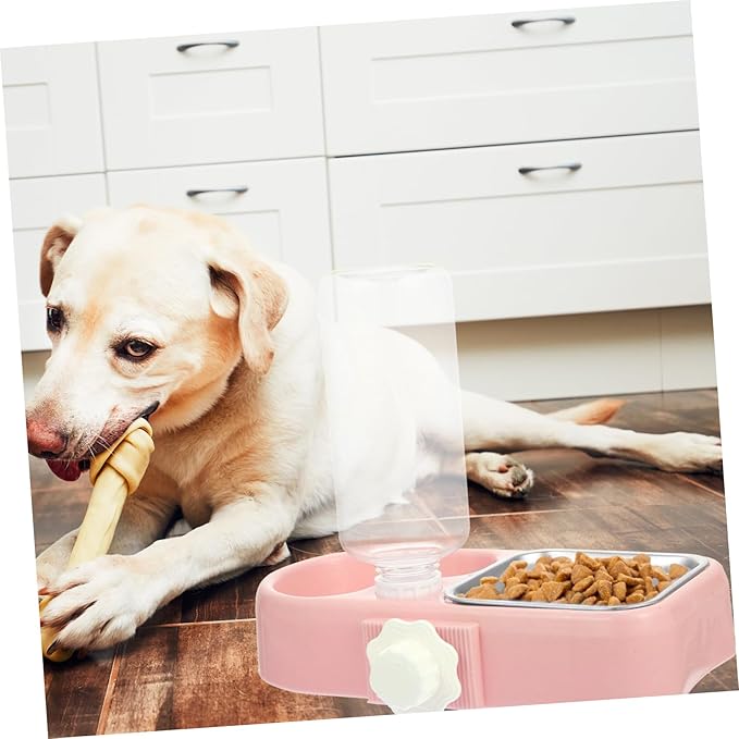 1set Hanging Automatic Pet Feeder and Water Dispenser Detachable Dog and Cat Feeding Station Convenient Wall-Mounted Bowls for Easy Installation and Cleaning Suitable for Dogs Cats