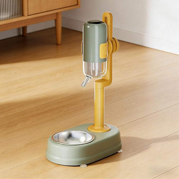 Freestanding Pet Water Dispenser, Automatic Feeder for Dogs and, Green