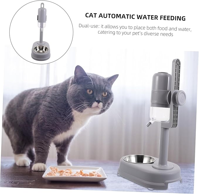 Pet Feeding Station Water Dispenser Kitten Puppy Feeder Bowl Cats Dogs Automatic Watering