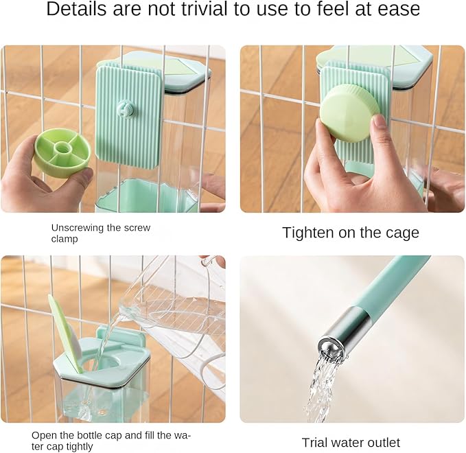 Dog Water Bowl Dispenser, Leak-Resistant System, 1 Piece, Dog Water Dispenser, Pet Waterer, Automatic Flo'w Control, for Small Medium Pets Cats Puppies Rabbits Home