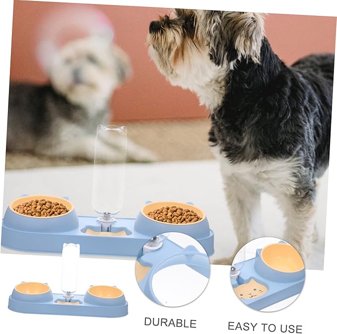 GANAZONO Elevated Dog Bowl Automatic Dog Feeder Slow Feeder Pet Water Container Cat Food Bowl