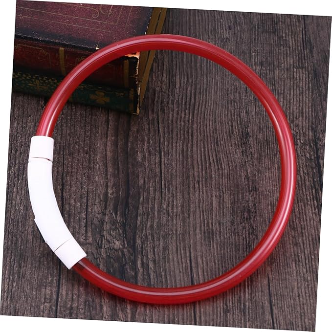 FRCOLOR 3pcs Led Glowing Dog Collar USB Rechargeable Pet Collar for Night Safety -Saving Flexible Shapes