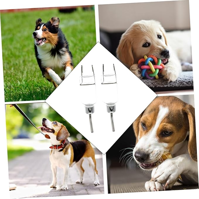 VICASKY 2Pcs Automatic Pet Water Dispenser Hanging Type Water Feeder for Cats Puppies and Dogs Capacity Leak Design Pet Supplies