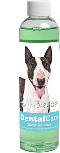 Healthy Breeds Dog Dental Care Water Additive for Miniature Bull Terrier - Helps Freshen Breath, Reduce Plaque & Control Tartar - Mint Flavor - 8 oz