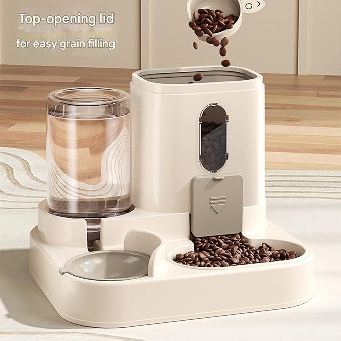 Elevated Pet Feeders with Removable Bowl and Automatic Water Dispenser Cat Dogs