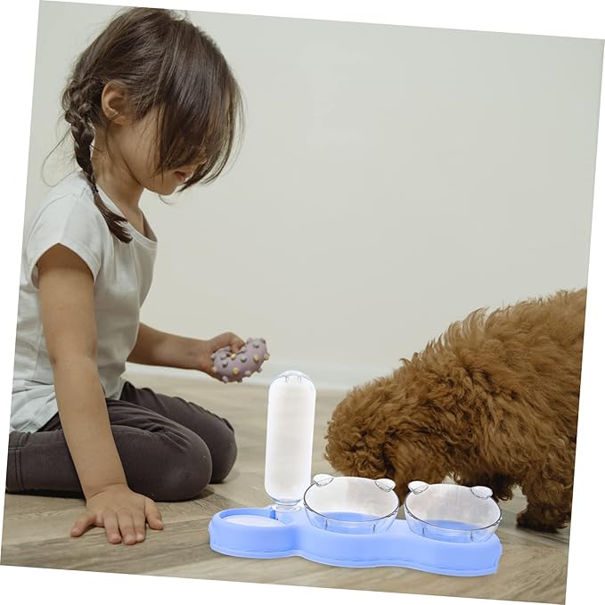 Happyyami Pet Water Bowl for Dogs Cats Automatic Puppy Food Feeder Detachable Water Dispenser Skid Design for Home Use