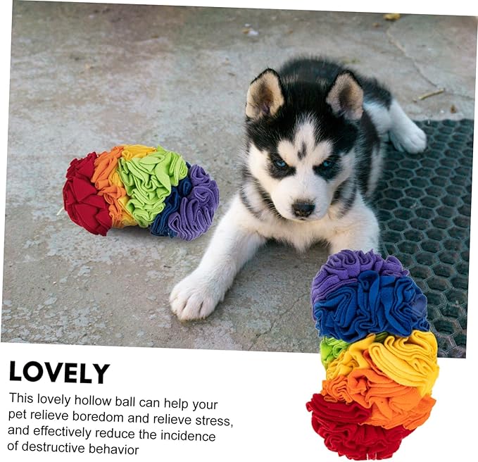Puppy Snuffle Mat Rainbow Color Dog Hiding Pad for Slow Eating Interactive Sniffing Plaything Reduces Prevents Fast Eating Dogs