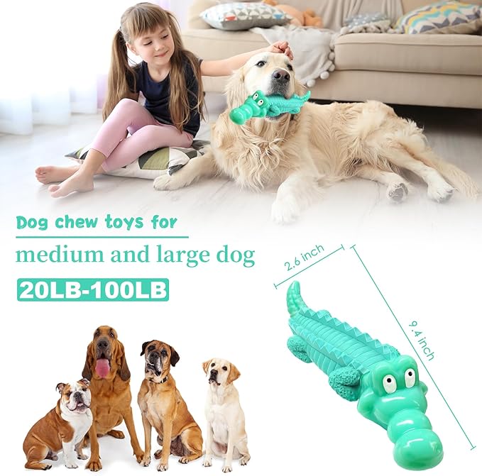 Large Dog Chew Toys for Aggressive Chewers： Almost Indestructible Dog Toy to Keep Them Busy & Reduce Boredom-Gift Toys for Small Medium, Large Breed