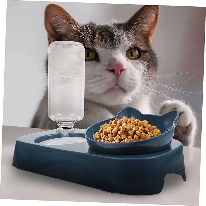 Automatic Pet Water Dispenser with Stable Base Detachable Design and Premium for Cats and Dogs Spill-Resistant Puppy Food and Water Bowl Easy to Clean